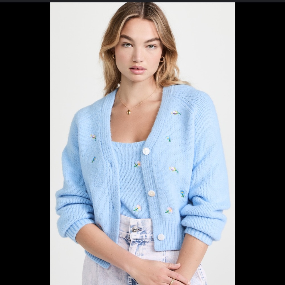 English Factory embroidered cardigan